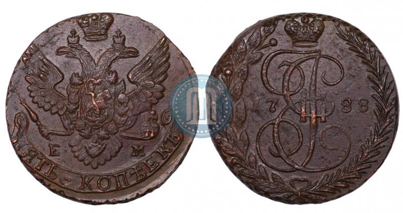 Picture 5 kopecks 1788 year ЕМ 