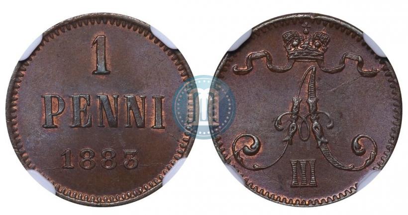 Фото 1 пенни 1883 года  
