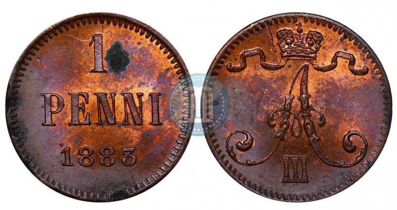 Фото 1 пенни 1883 года  