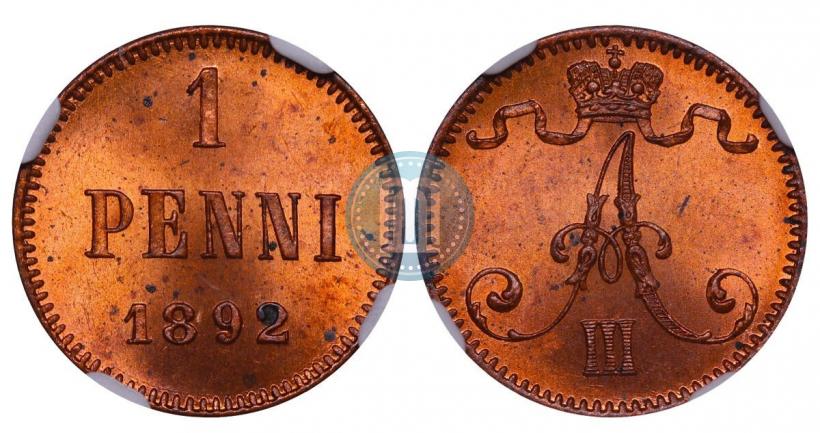 Фото 1 пенни 1892 года  