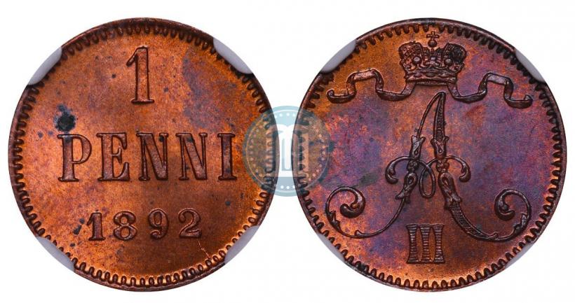 Фото 1 пенни 1892 года  