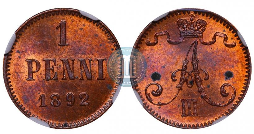 Фото 1 пенни 1892 года  