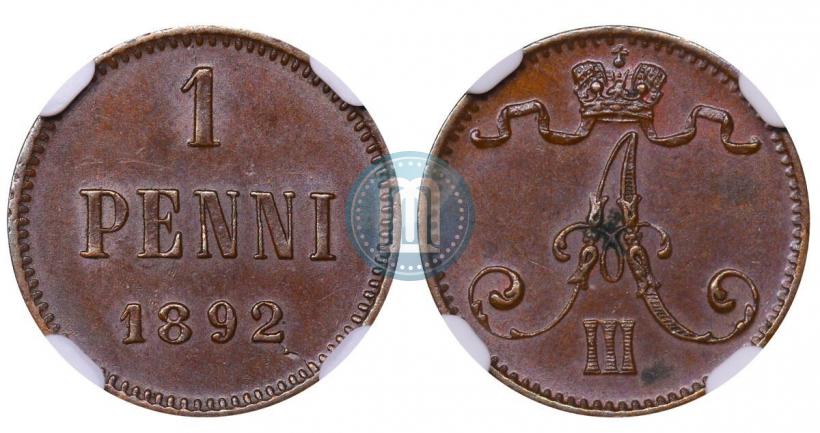 Фото 1 пенни 1892 года  