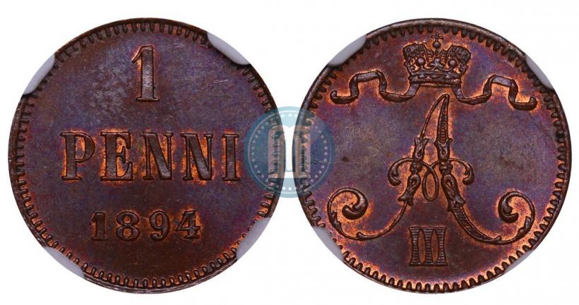 Фото 1 пенни 1893 года  