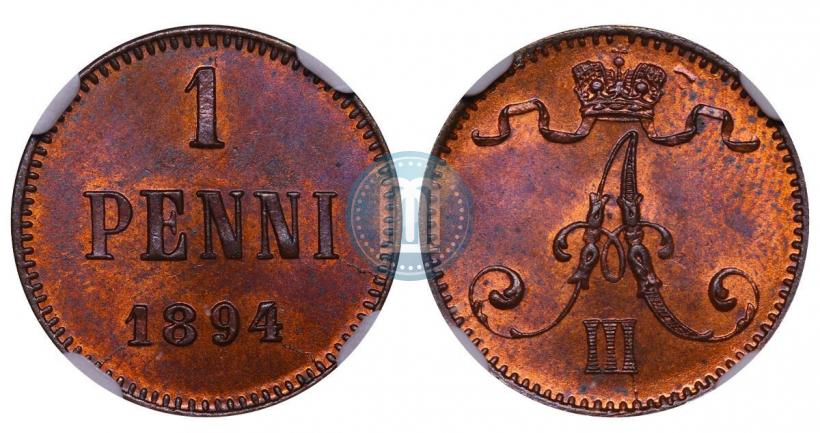 Фото 1 пенни 1893 года  