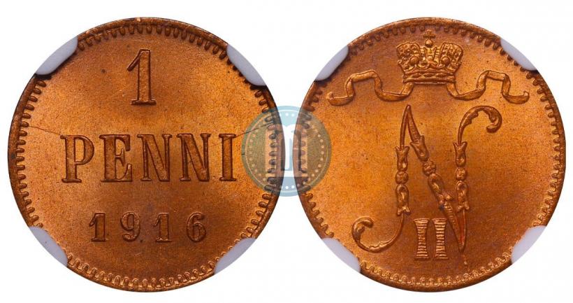 Фото 1 пенни 1916 года  