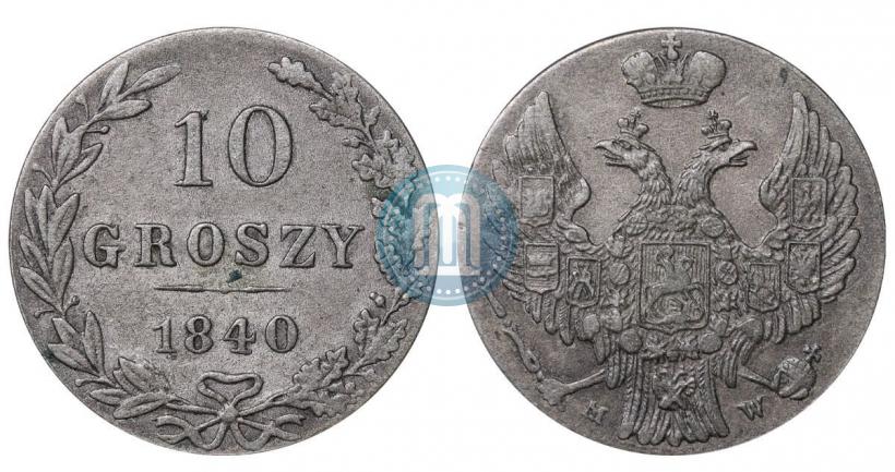 Picture 10 groszy 1840 year MW 