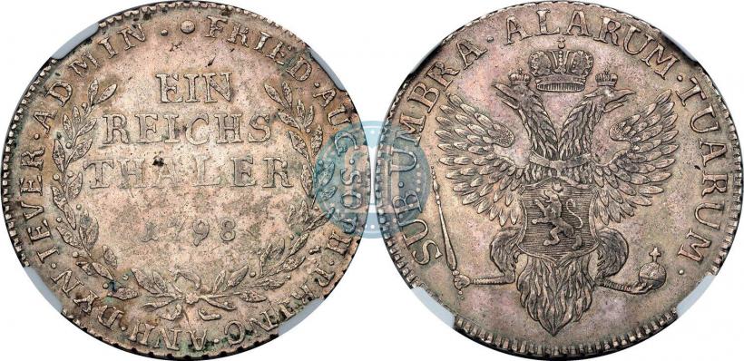 Фото Ein reichsthaler 1798 года  "Княжество Йевер"