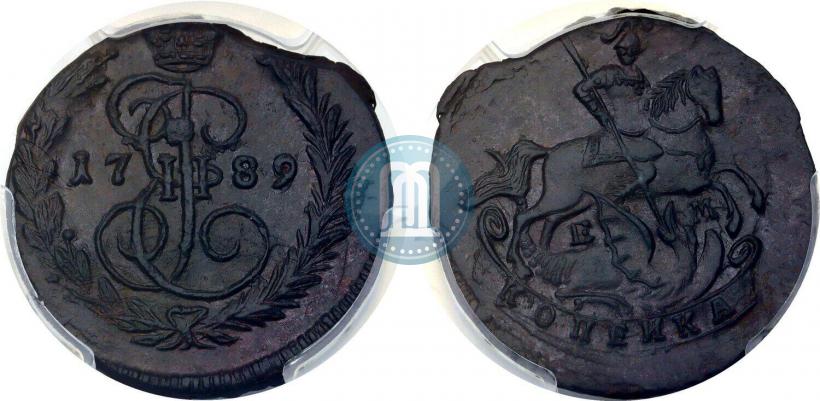 Фото 1 копейка 1789 года ЕМ 