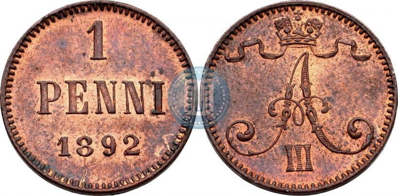 Фото 1 пенни 1892 года  