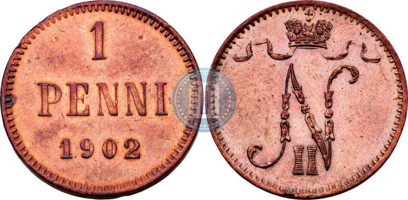 Фото 1 пенни 1902 года  