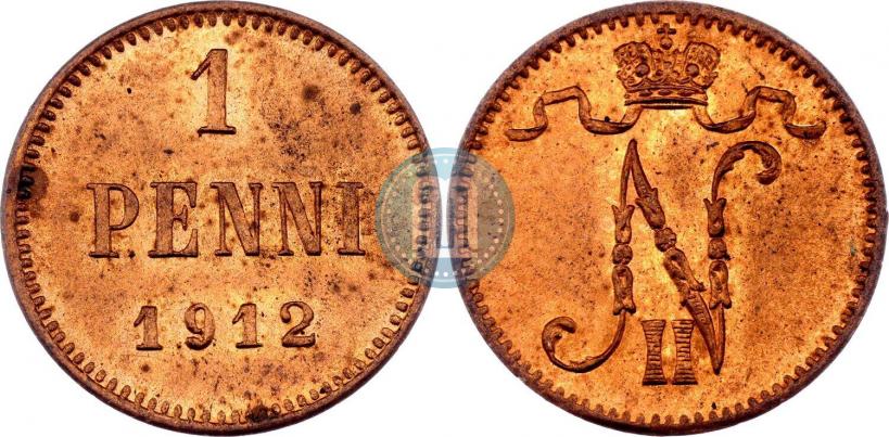 Фото 1 пенни 1912 года  