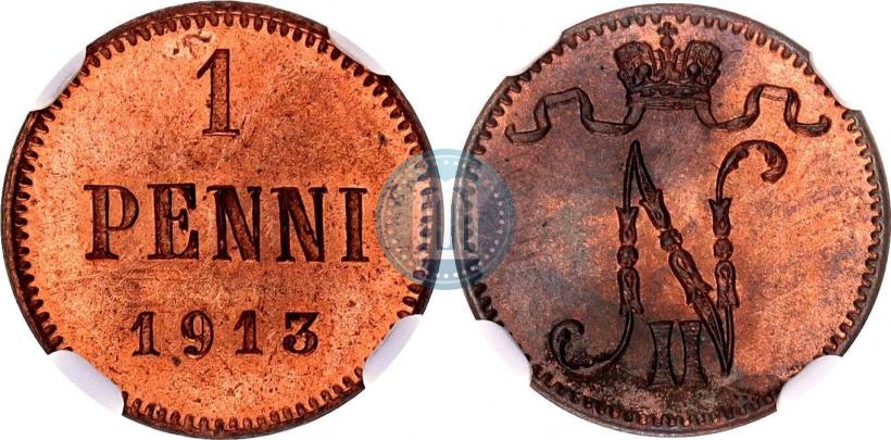 Фото 1 пенни 1913 года  