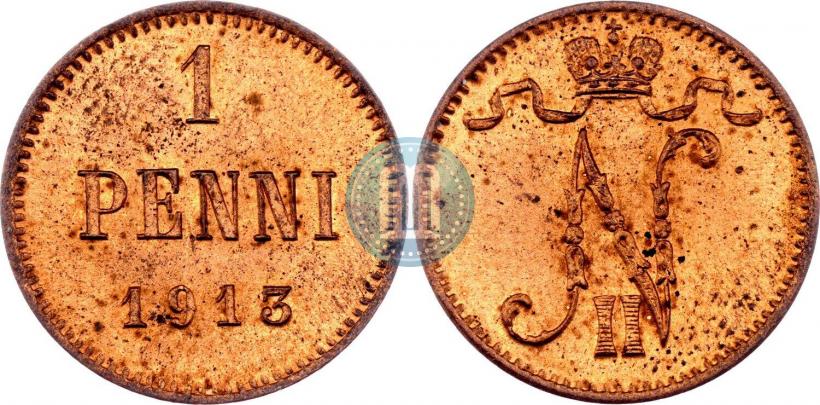 Фото 1 пенни 1913 года  