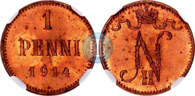 Фото 1 пенни 1914 года  