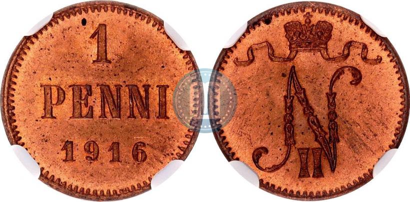 Фото 1 пенни 1916 года  
