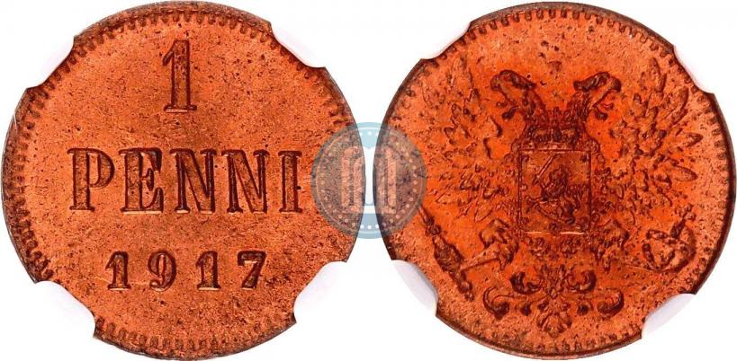 Фото 1 пенни 1917 года  