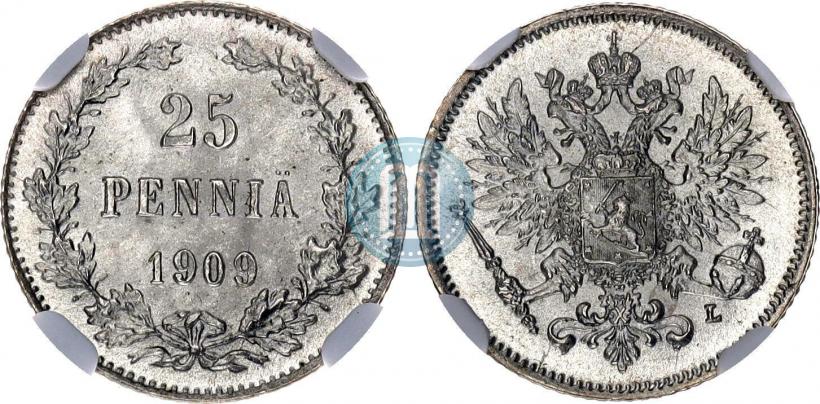 Фото 25 пенни 1909 года L 