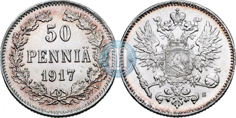 Фото 50 пенни 1917 года S 