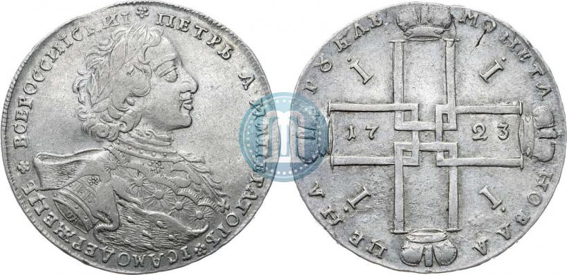 Фото 1 рубль 1723 года OK "Портрет в горностаевой мантии"