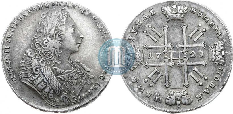 Фото 1 рубль 1729 года  "Тип 1729"