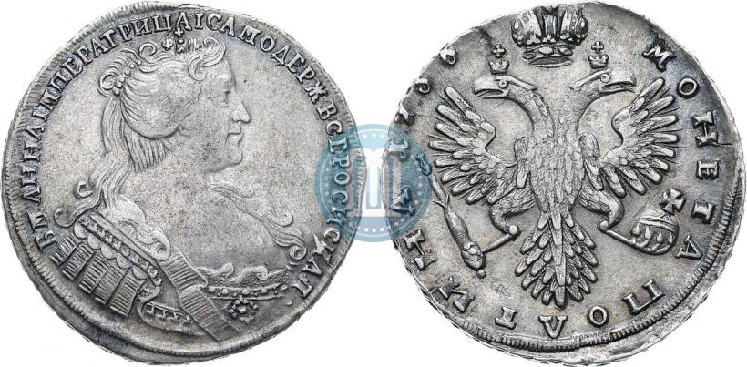 Фото Полтина 1733 года  