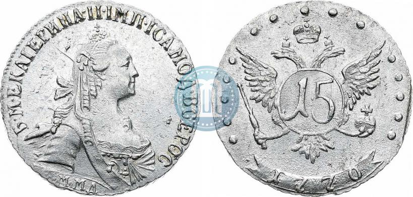 Picture 15 kopecks 1770 year ММД 
