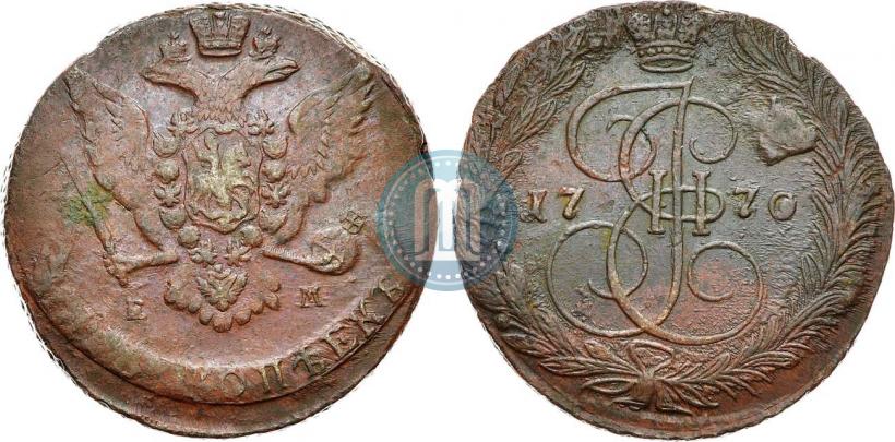 Picture 5 kopecks 1770 year ЕМ 