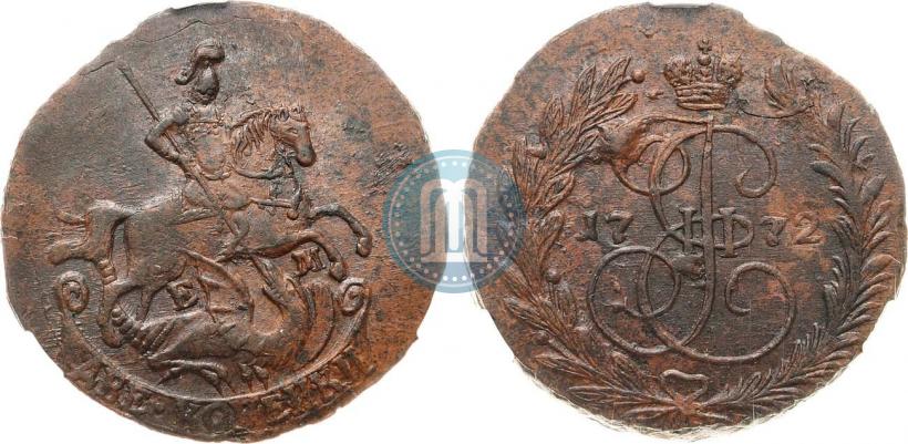 Picture 2 kopecks 1772 year ЕМ 