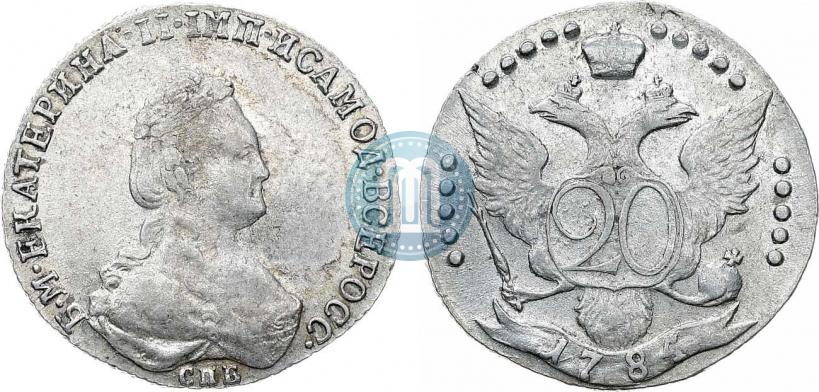 Picture 20 kopecks 1784 year СПБ 