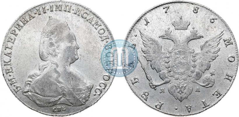 Picture 1 rouble 1786 year СПБ-ЯА 