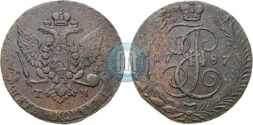 Picture 5 kopecks 1787 year ТМ 