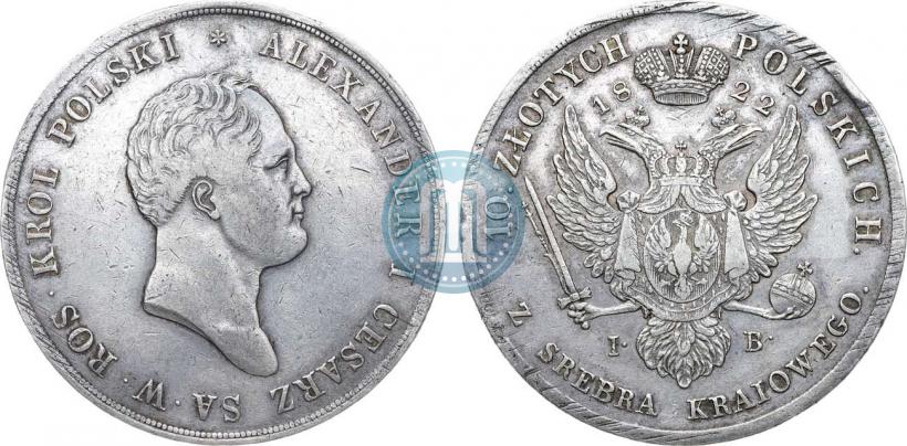 Picture 10 złotych 1822 year IB 
