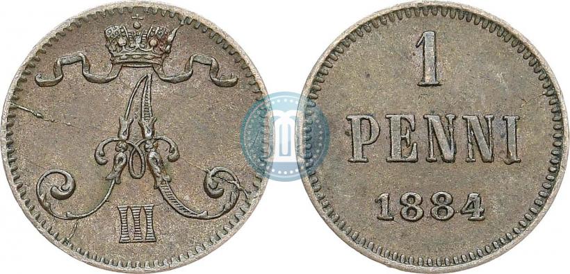 Picture 1 penni 1884 year  
