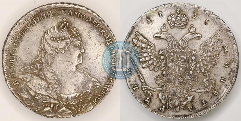 Picture 1 rouble 1738 year  "Moscow type"