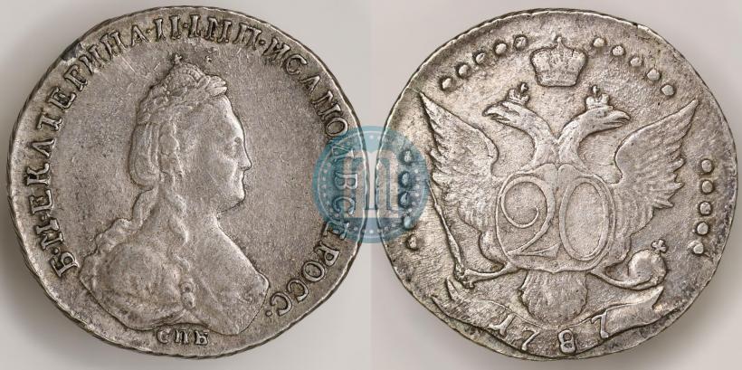 Picture 20 kopecks 1787 year СПБ 