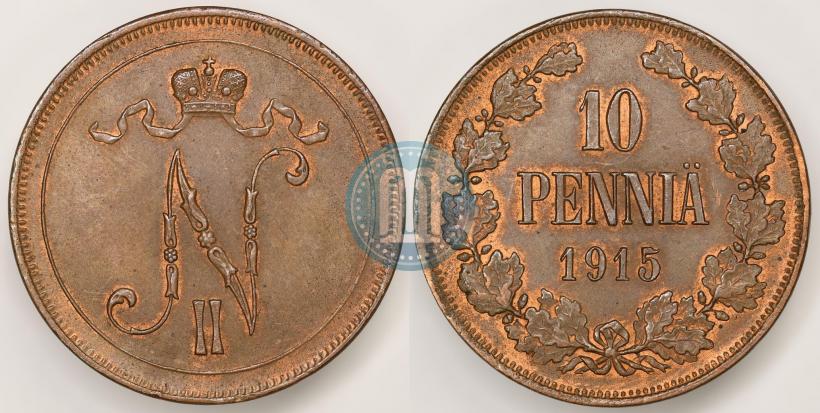 Picture 10 pennia 1915 year  