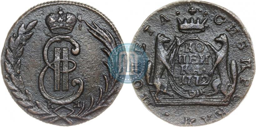 Picture 1 kopeck 1772 year КМ 