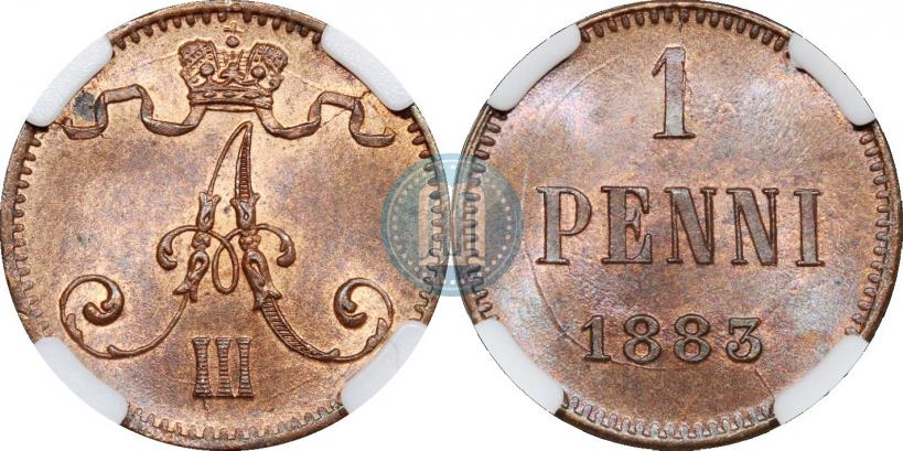 Фото 1 пенни 1883 года  