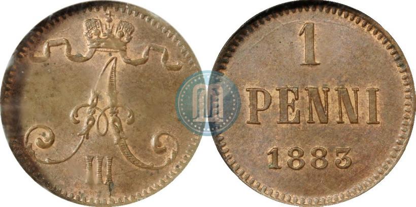 Фото 1 пенни 1883 года  