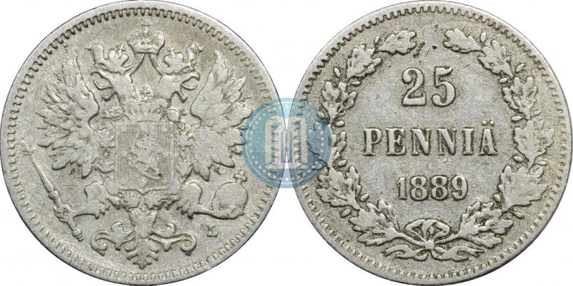 Фото 25 пенни 1889 года L 