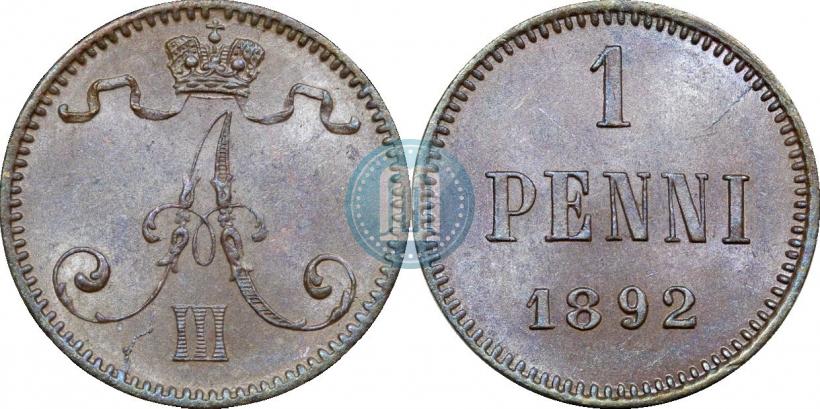 Фото 1 пенни 1892 года  