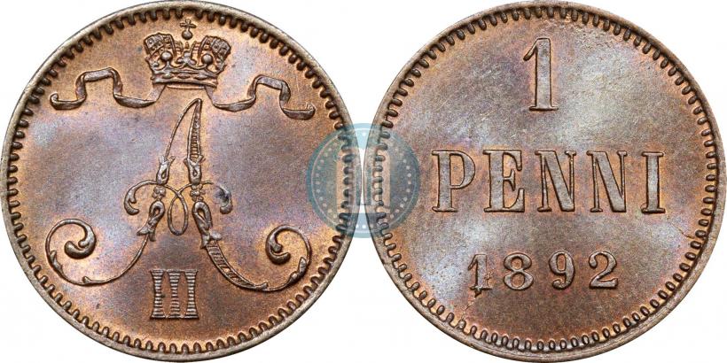 Фото 1 пенни 1892 года  