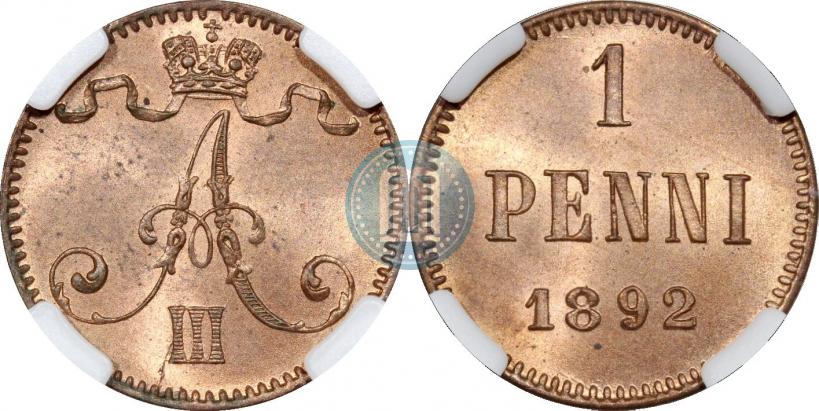 Фото 1 пенни 1892 года  
