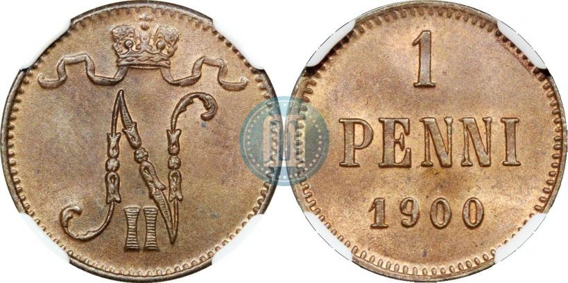 Фото 1 пенни 1900 года  