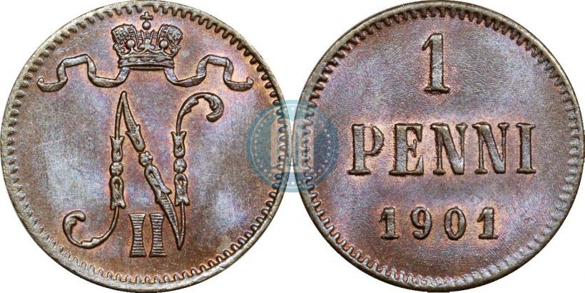 Фото 1 пенни 1901 года  