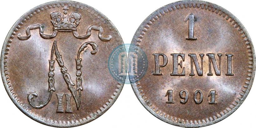 Фото 1 пенни 1901 года  