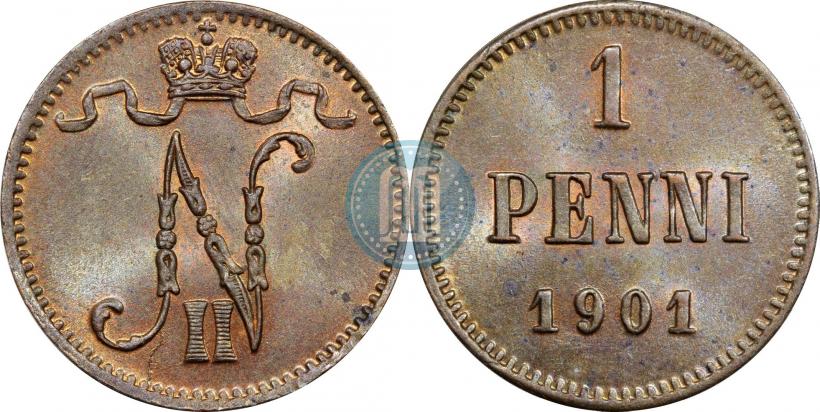 Фото 1 пенни 1901 года  