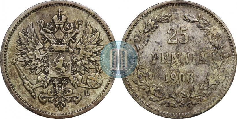 Picture 25 pennia 1906 year L 