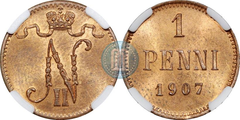 Фото 1 пенни 1907 года  